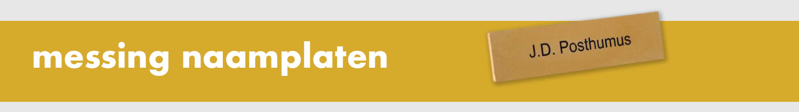Messing Naamplaten