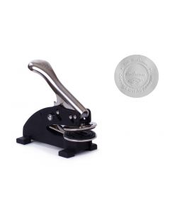 Shiny ED | Kleinbereik blinddrukstempel | logo | Ø40mm