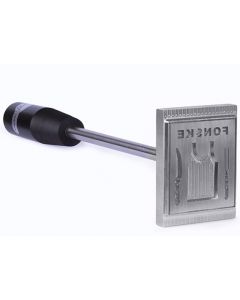 Handbrandstempel | Posta Pyro | RVS | 80x60 mm