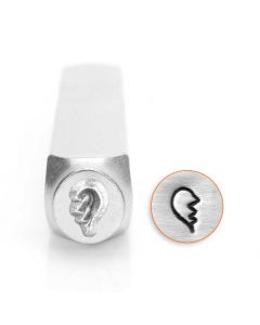 Slagstempel Gebroken hart links | Hoogte 6mm