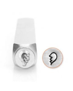 Slagstempel Gebroken hart rechts | hoogte 6mm