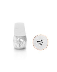 Slagstempel Made with love | Hoogte 6mm