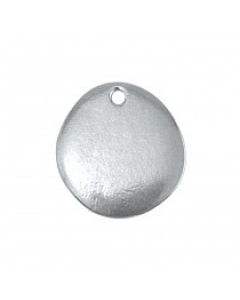 Tinnen Hangers,  Riviersteen, 18 mm, ImpressArt