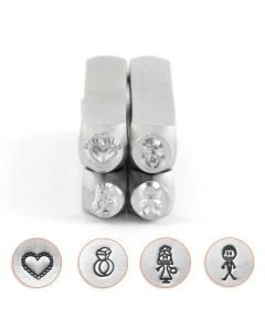 Slagstempelset Bruiloft | hoogte 6mm