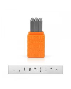 Slagstempelset leestekens . , ! # * ) : " - | hoogte 2,5mm