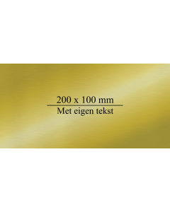 Messing naamplaat | Hoogglans gepolijst | 200x100mm
