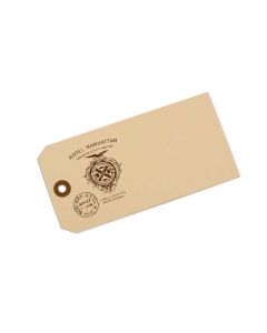 Hotelkaartje 159x79mm | met versterkt oog | lichtbruin | per tien