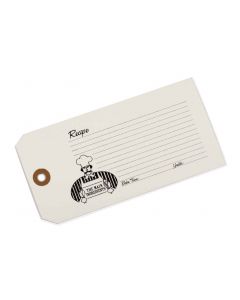 Receptkaartje 159x79mm | met versterkt oog | lichtbruin | per stuk