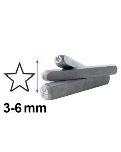 Slagstempel 58-61 HRC | Ster | 3↔6 mm