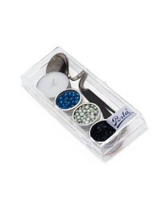 Posta Parellakset | Blauw-Zilver-Zwart lakparels