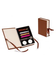 Geschenkdoos bruin | Lakstempel | logo | Ø25mm 