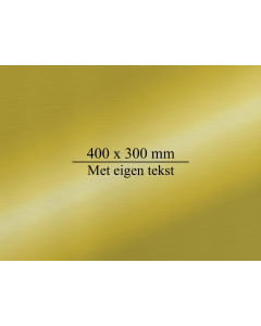 Messing naamplaat | Hoogglans gepolijst | 400x300mm