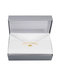 Crown Mill | Silver Line | Doosje met 25 kaarten en 25 enveloppen | vergé | 5 kleuren | 10,5 x 15,5 cm