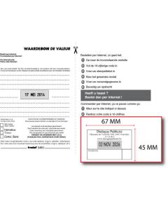 Bon voor een stempelplaatje Trodat Professional 5480 