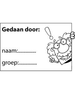 Gedaan door, 28x18 mm