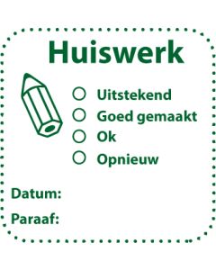 Huiswerk beoordeling, 28x26 mm