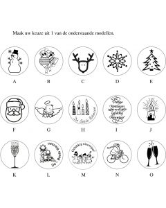 Lakstempel Ø25 mm, kerst, keuze uit 15 modellen