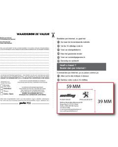 Bon voor een stempelplaatje Posta P55 