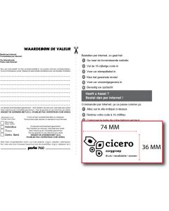 Bon voor een stempelplaatje Posta P60 