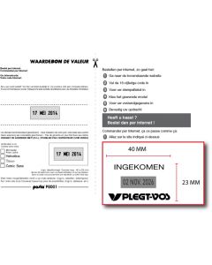 Bon voor een stempelplaatje Posta P8001 
