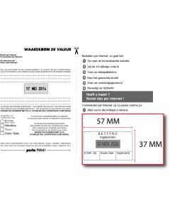 Bon voor een stempelplaatje Posta P8041