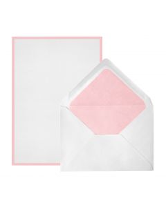 Crown Mill | enveloppen en vellen A5 | wit - roze