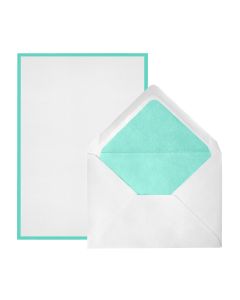 Crown Mill | enveloppen en vellen A5 | wit - turquoise