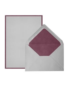 Crown Mill | enveloppen en vellen A5 | grijs - bordeaux