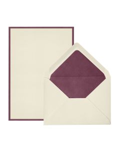 Crown Mill | enveloppen en vellen A5 | creme - bordeaux