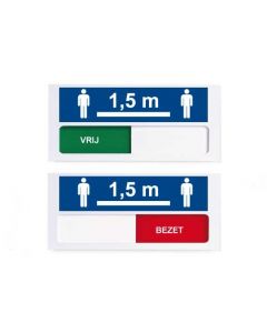 Schuifbord 120 x 55 mm | Afstandsrichtlijn | Heren