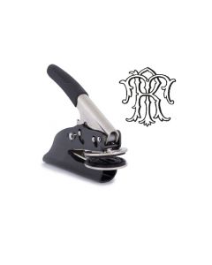 Preegstempel - blinddrukstempel, met monogram