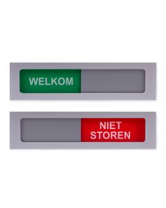 Schuifbord | 120 x 30 mm | Zilver, welkom - niet storen