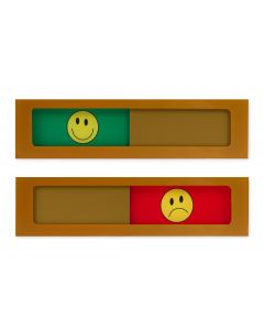 Schuifbord | 120 x 30 mm | Brons, smiley