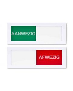 Schuifbord | 150 x 55 mm | Wit, aanwezig - afwezig