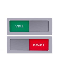 Schuifbord | 150 x 55 mm | Zilver, vrij - bezet