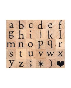 Set stempels met alfabet