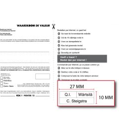 Waardebon voor een Colop Printer 10 tekstplaatje van een Bedrijfsstempel