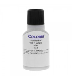 Metallic stempelinkt, zilver, Coloris 4000 P, 50 ml