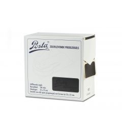 Zegeletiketten, zwart, 50x25mm, zelfklevend, doosje van 100 stuks