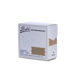 Zegeletiketten | Lichtbruin | 50x26mm | Geschubd