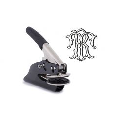 Preegstempel - blinddrukstempel, met monogram