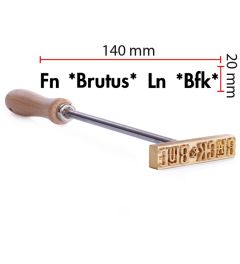 Handbrandstempel Posta Pyro, 50x20 mm