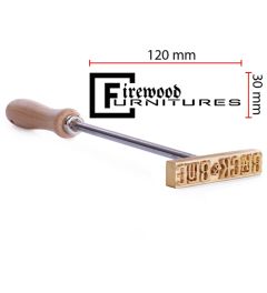 Handbrandstempel Posta Pyro, 50x20 mm