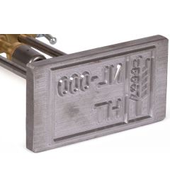 Brandplaat voor Perkeo gasbrandstempel | Staal | 130X70mm