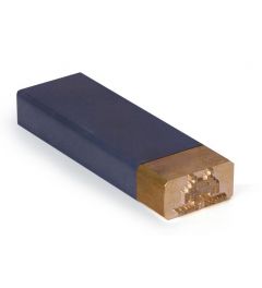 Leerstempel, 40x20mm, messing