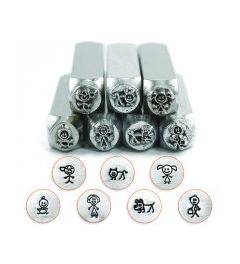 Slagstempelset Gezin, 7 stuks, ImpressArt