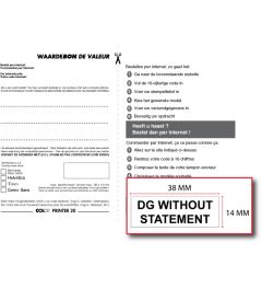 Waardebon voor een Colop Printer 20 tekstplaatje van een Bedrijfsstempel