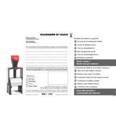 Waardebon voor een tekstplaatje van een Colop 2300 Bedrijfsstempel