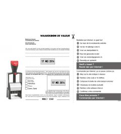 Waardebon voor een tekstplaatje van een Colop 2360 Datumstempel