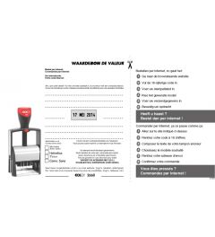 Waardebon voor een tekstplaatje van een Colop 2660 Datumstempel